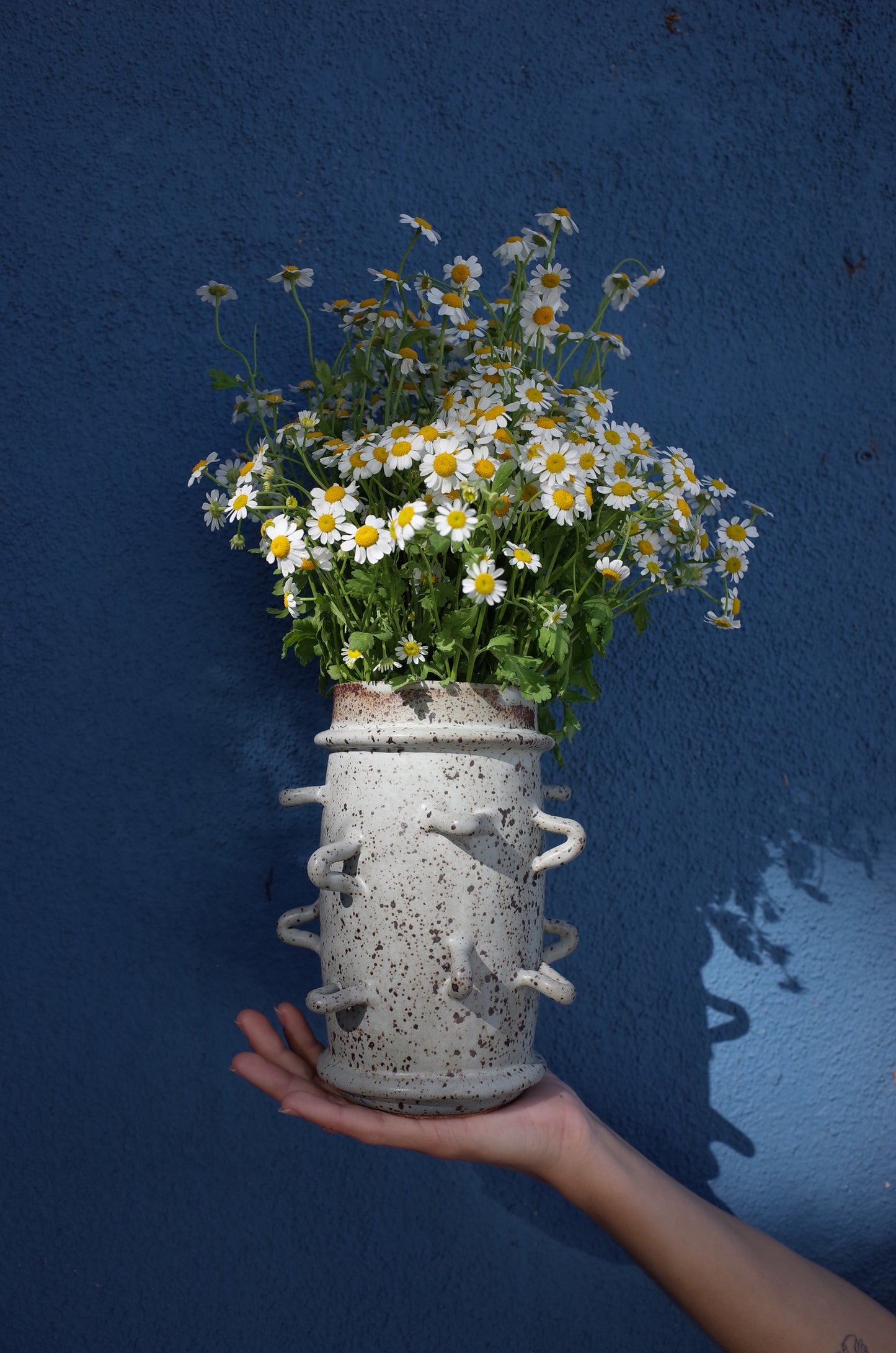 speckled 'metal' vase